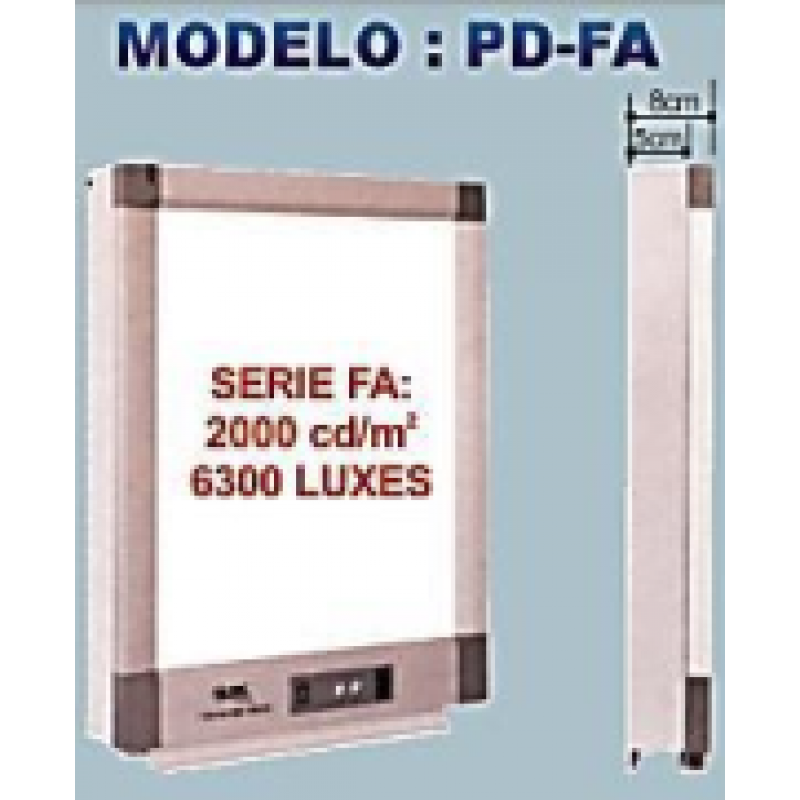 NEGATOSCOPIO 8CM 6 300 LUX SERIE PD FA