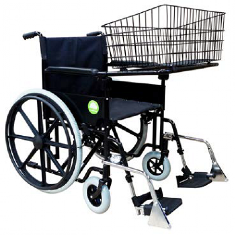 SILLA DE RUEDA DE SUPERMERCADO  20¨  NEGRA FIJA/FIJA SOLIDA