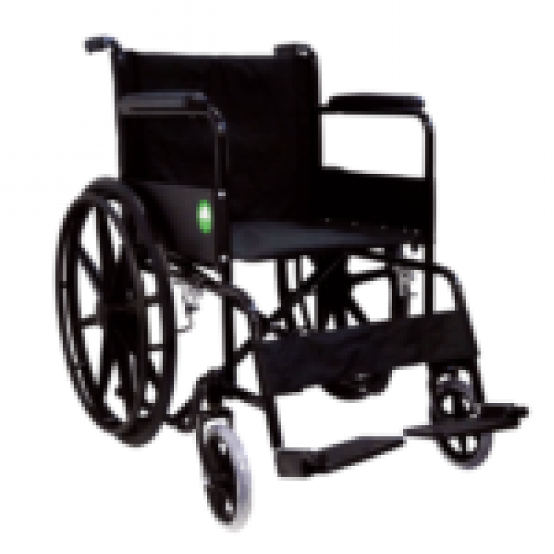 SILLA DE RUEDAS 18"  NEGRA FIJA/FIJA MAG SOLIDA